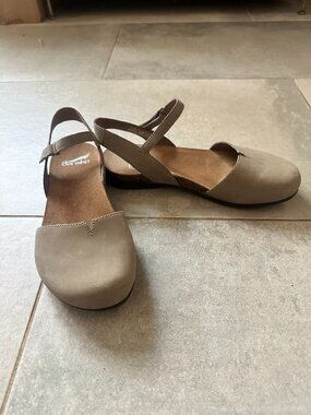 Dansko Rowan Mary Janes in Taupe - Size 37
